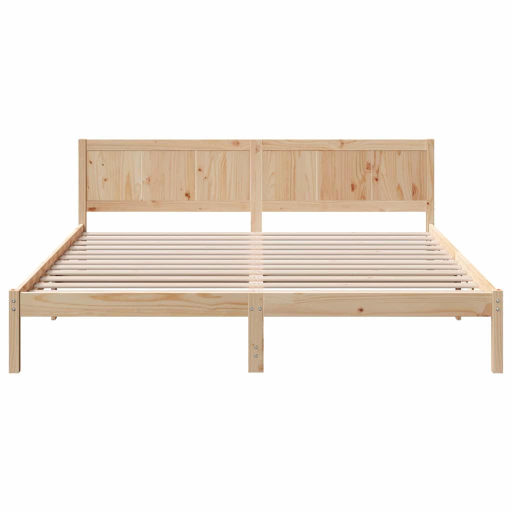 Struttura del letto Marrone 180 x 200 cm Legno massello di pino | homemem39
