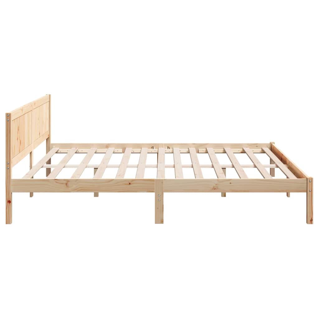 Struttura del letto Marrone 180 x 200 cm Legno massello di pino | homemem39