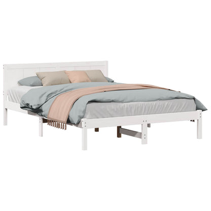 Struttura del letto Bianco 160 x 200 cm Legno massello di pino | homemem39