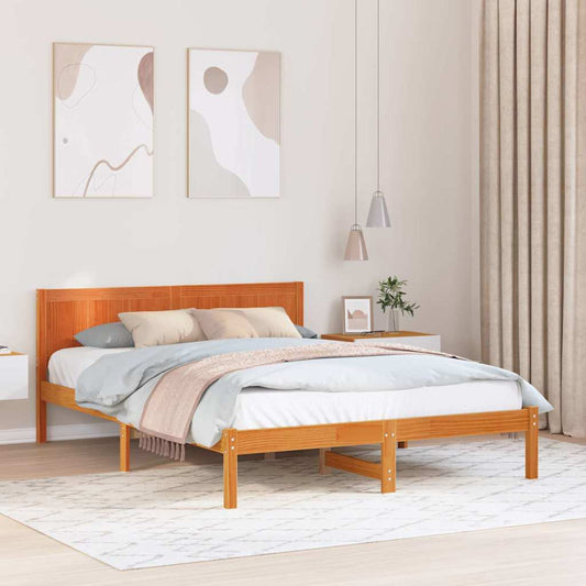 Struttura del letto Marrone 160 x 200 cm Legno massello di pino