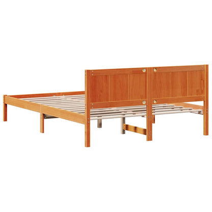 Struttura del letto Marrone 160 x 200 cm Legno massello di pino | homemem39