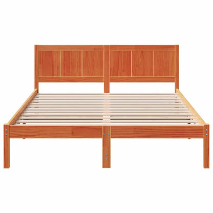 Struttura del letto Marrone 160 x 200 cm Legno massello di pino