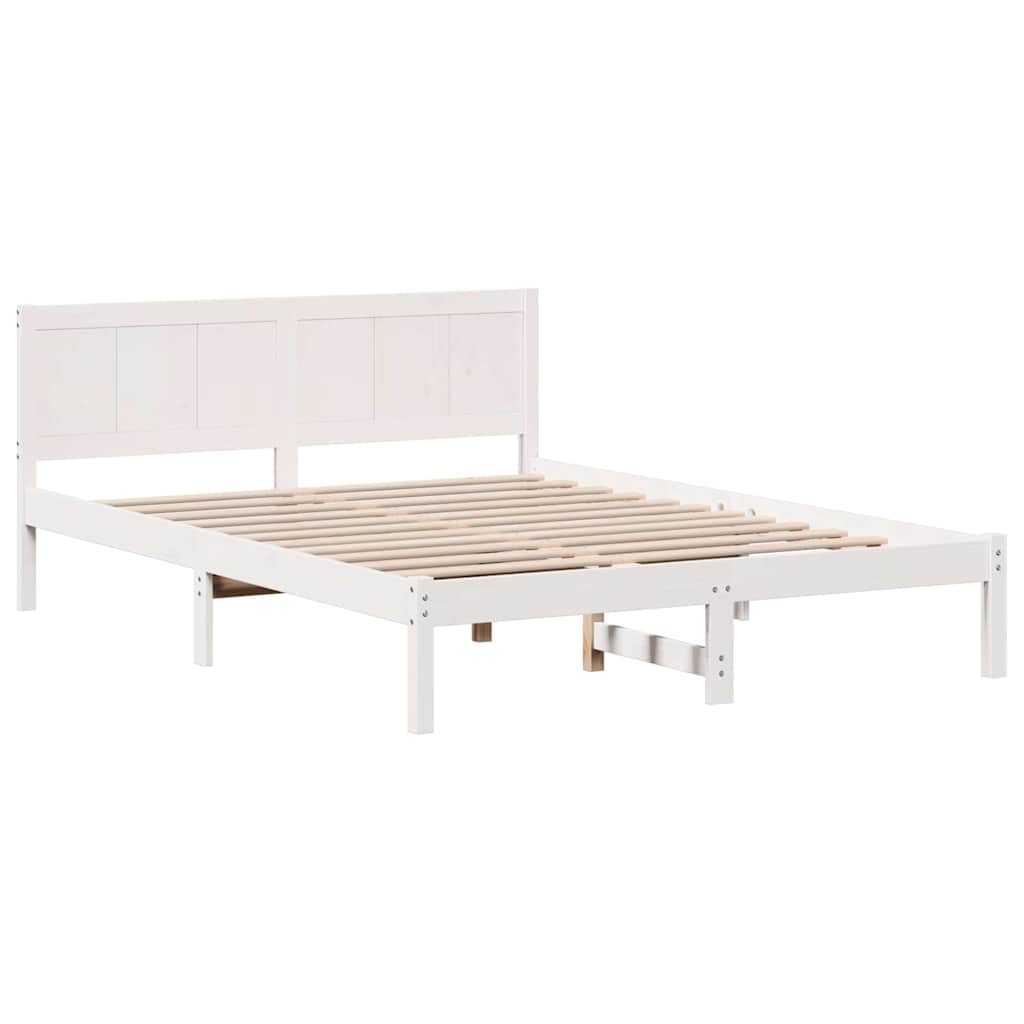 Struttura del letto Bianco 140 x 200 cm Legno massello di pino | homemem39