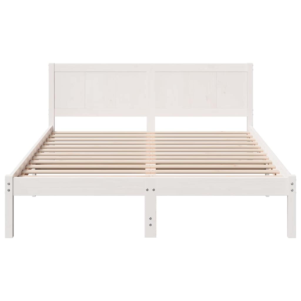 Struttura del letto Bianco 140 x 200 cm Legno massello di pino | homemem39