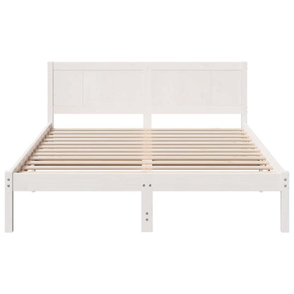 Struttura del letto Bianco 140 x 200 cm Legno massello di pino | homemem39