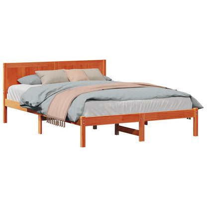 Struttura del letto Marrone 140 x 200 cm Legno massello di pino | homemem39
