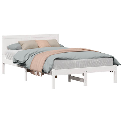 Struttura del letto Bianco 120 x 200 cm Legno massello di pino | homemem39