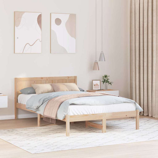 Struttura del letto Marrone 140 x 190 cm Legno massello di pino | homemem39
