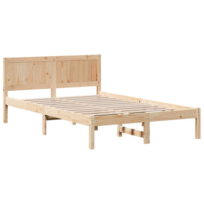 Struttura del letto Marrone 140 x 190 cm Legno massello di pino | homemem39