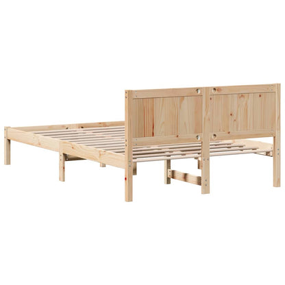 Struttura del letto Marrone 140 x 190 cm Legno massello di pino | homemem39