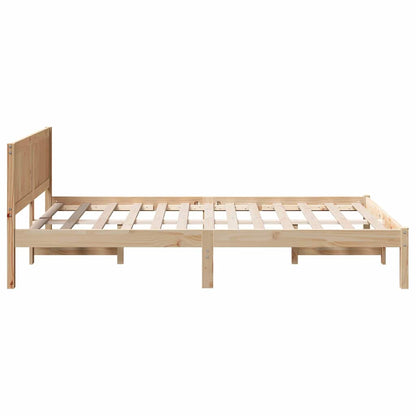 Struttura del letto Marrone 140 x 190 cm Legno massello di pino | homemem39