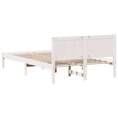 Struttura del letto Bianco 140 x 190 cm Legno massello di pino