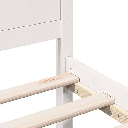 Struttura del letto Bianco 135 x 190 cm Legno massello di pino
