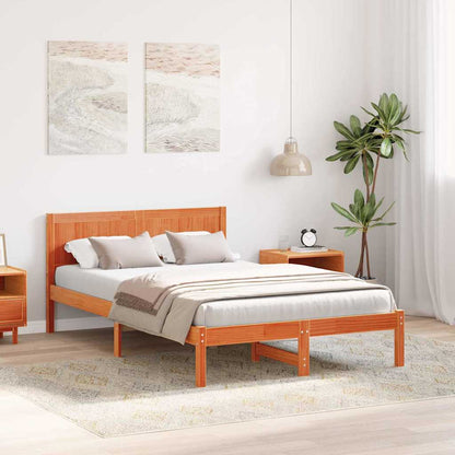 Struttura del letto Marrone 135 x 190 cm Legno massello di pino | homemem39