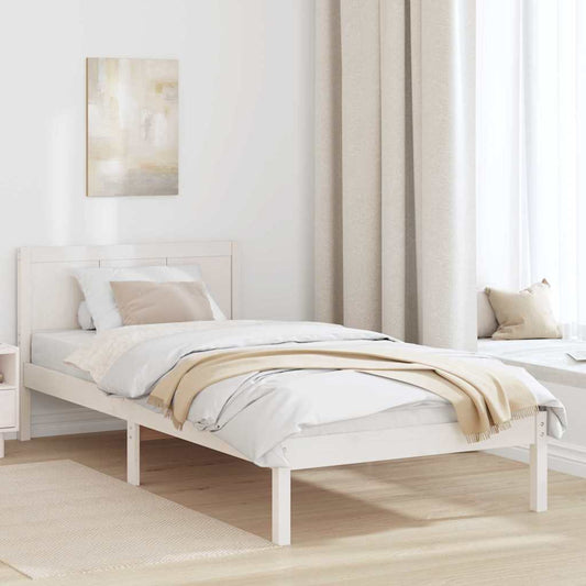 Struttura del letto Bianco 80 x 200 cm Legno massello di pino | homemem39