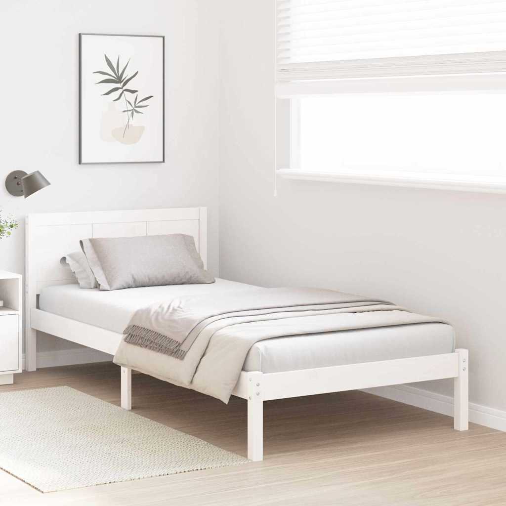 Struttura del letto Bianco 80 x 200 cm Legno massello di pino | homemem39
