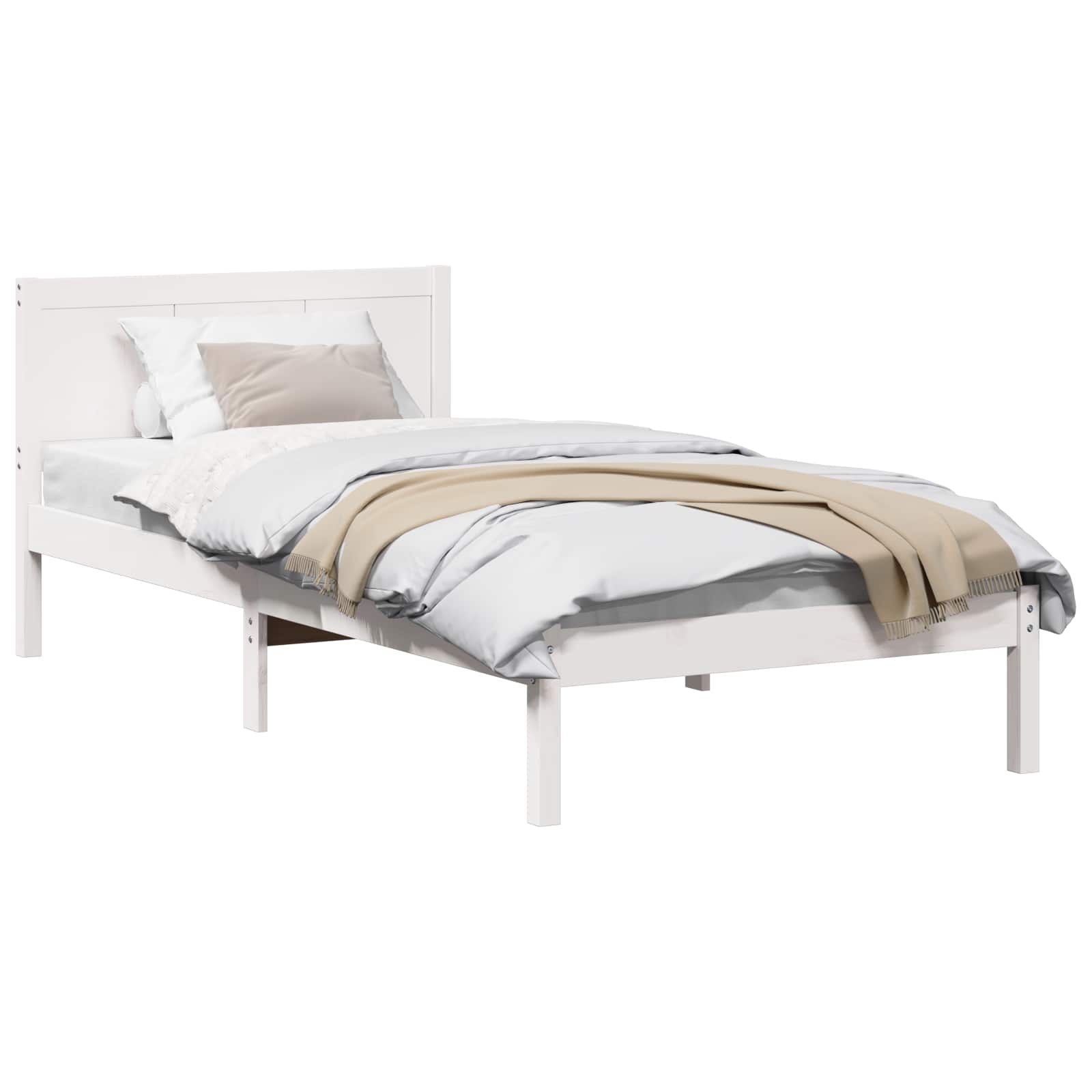 Struttura del letto Bianco 80 x 200 cm Legno massello di pino | homemem39