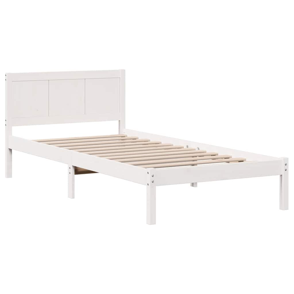 Struttura del letto Bianco 80 x 200 cm Legno massello di pino | homemem39