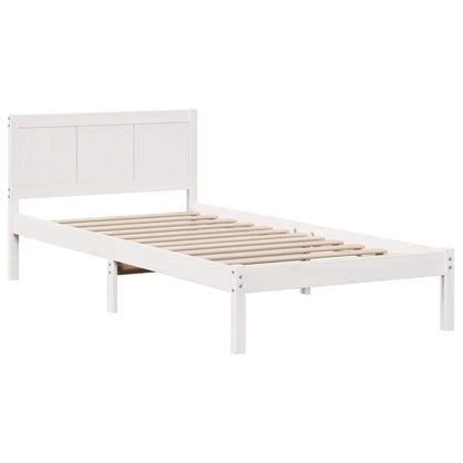 Struttura del letto Bianco 80 x 200 cm Legno massello di pino | homemem39