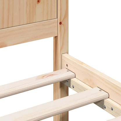 Struttura del letto Marrone 100 x 200 cm Legno massello di pino | homemem39