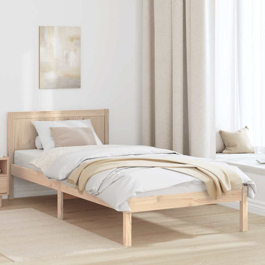 Struttura del letto Marrone 100 x 200 cm Legno massello di pino | homemem39