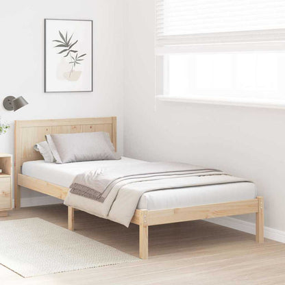 Struttura del letto Marrone 100 x 200 cm Legno massello di pino | homemem39