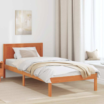 Struttura del letto Marrone 90 x 190 cm Legno massello di pino | homemem39