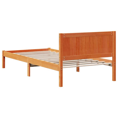 Struttura del letto Marrone 90 x 190 cm Legno massello di pino | homemem39