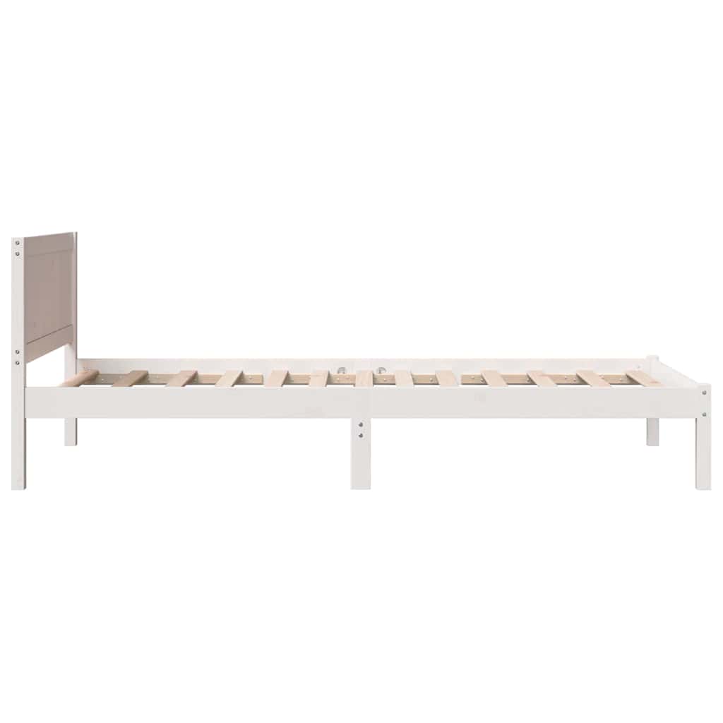 Struttura del letto Bianco 75 x 190 cm Legno massello di pino