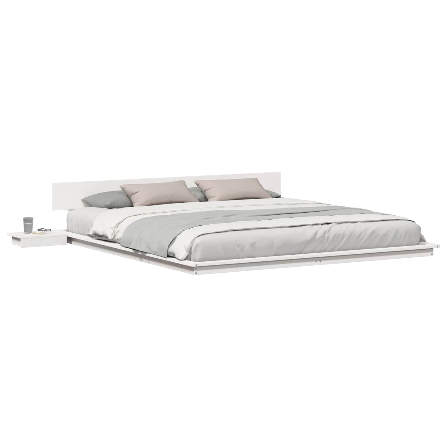Struttura del letto Bianco 200 x 200 cm legno | homemem39