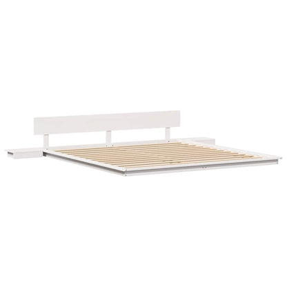 Struttura del letto Bianco 200 x 200 cm legno | homemem39