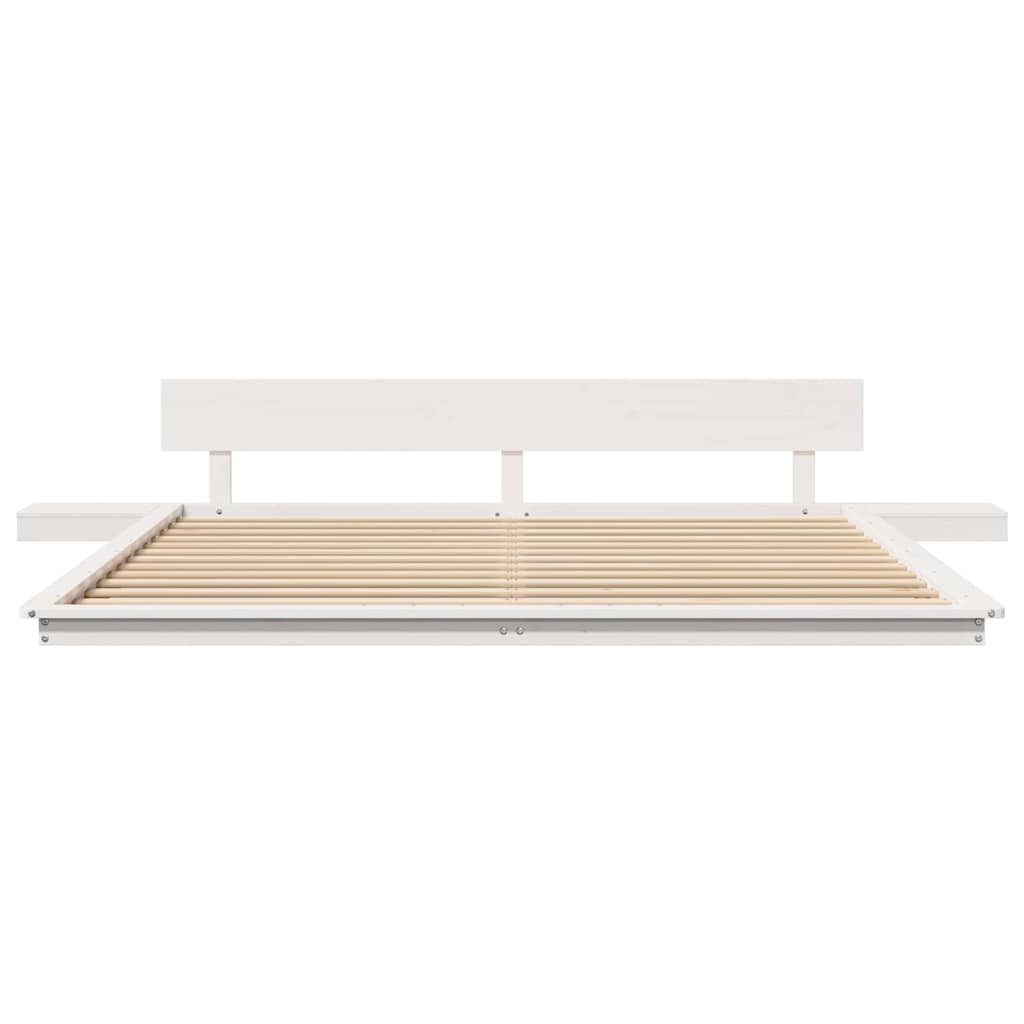 Struttura del letto Bianco 200 x 200 cm legno | homemem39