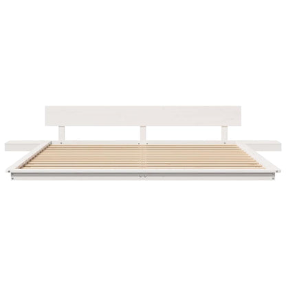 Struttura del letto Bianco 200 x 200 cm legno | homemem39