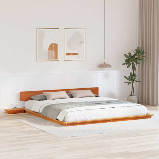 Struttura del letto Marrone 200 x 200 cm legno | homemem39