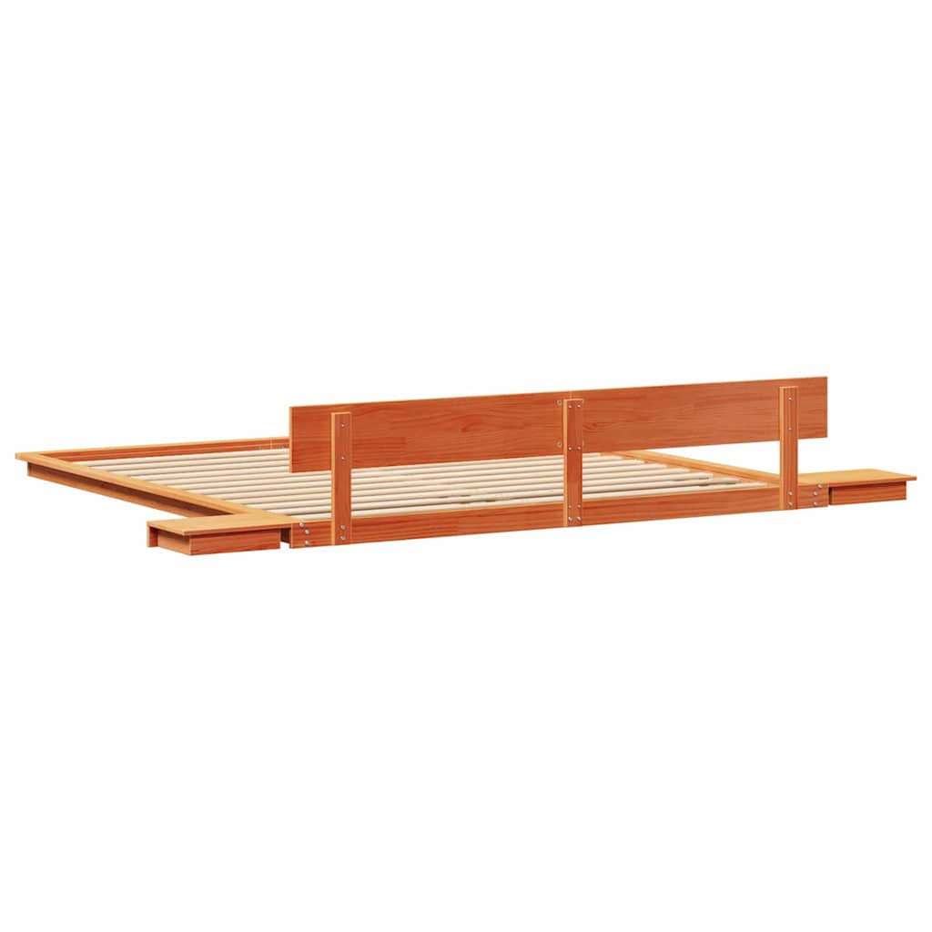Struttura del letto Marrone 200 x 200 cm legno | homemem39