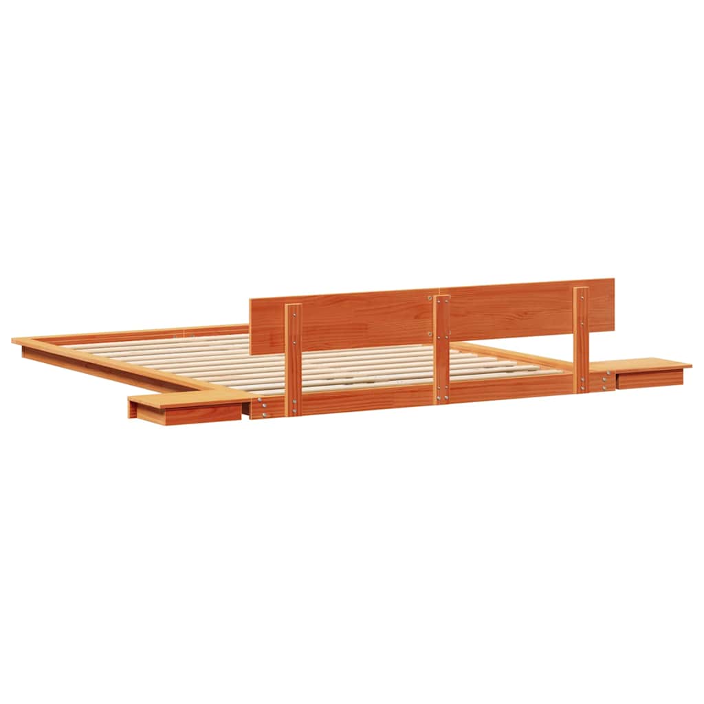 Struttura del letto Marrone 160 x 200 cm legno | homemem39