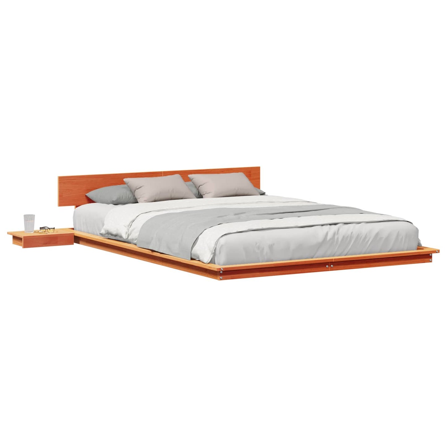 Struttura del letto Marrone 150 x 200 cm legno | homemem39