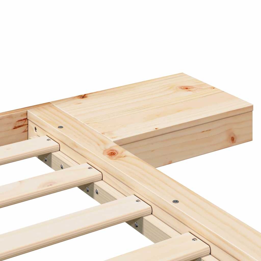 Struttura del letto Marrone 140 x 200 cm legno | homemem39