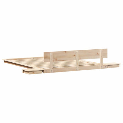 Struttura del letto Marrone 140 x 200 cm legno | homemem39