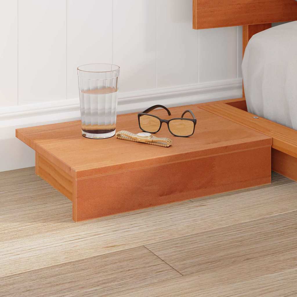 Struttura del letto con testiera Marrone 140 x 200 cm legno | homemem39