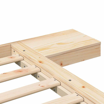 Struttura del letto Marrone 140 x 190 cm legno | homemem39