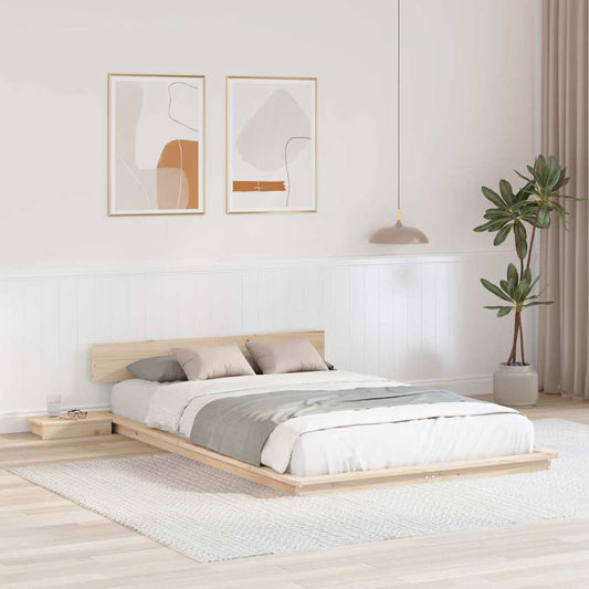 Struttura del letto Marrone 140 x 190 cm legno | homemem39