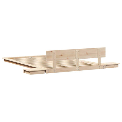 Struttura del letto Marrone 140 x 190 cm legno | homemem39