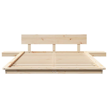 Struttura del letto Marrone 140 x 190 cm legno | homemem39
