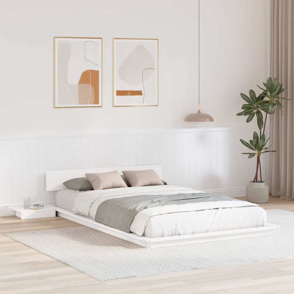 Struttura del letto Marrone 140 x 190 cm legno | homemem39