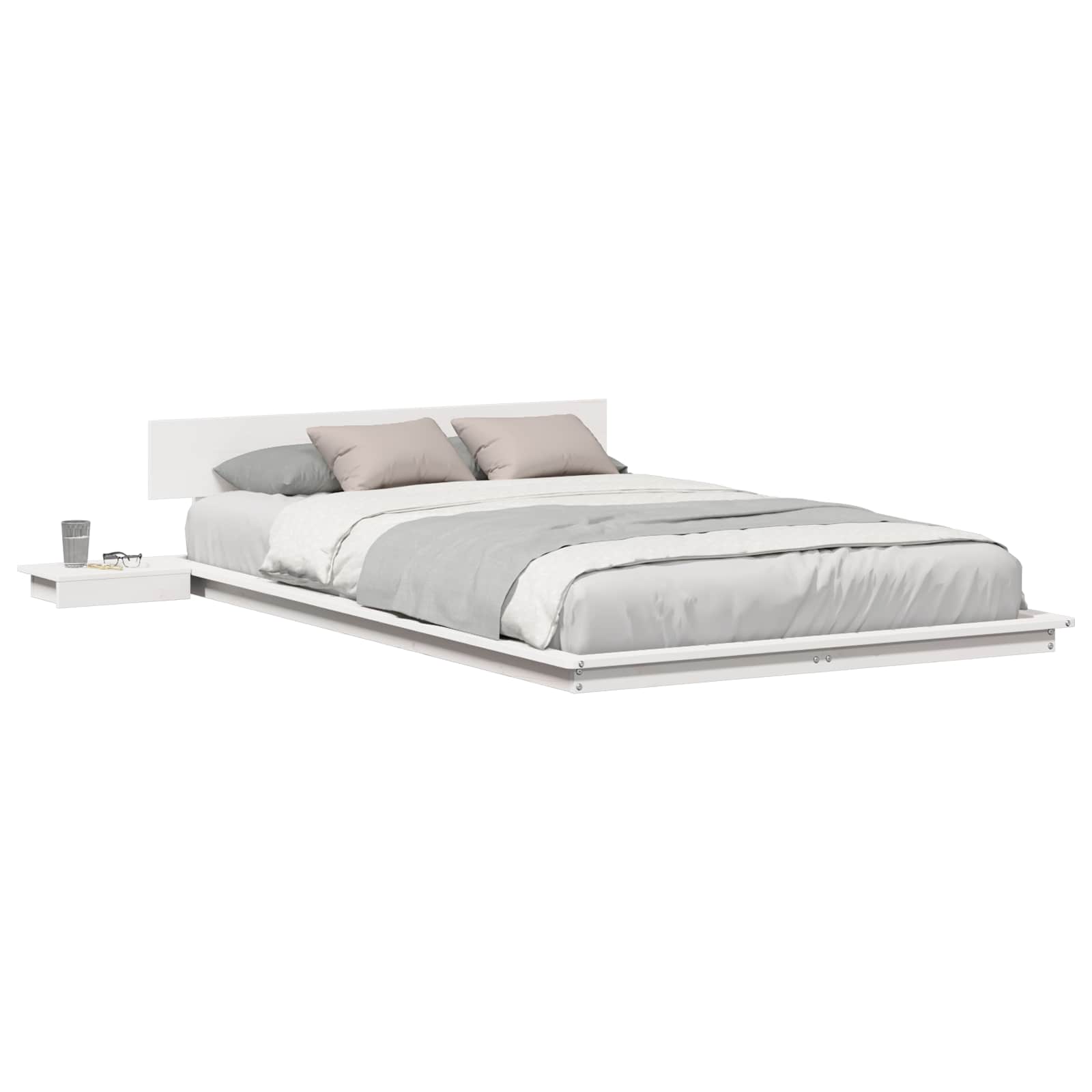 Struttura del letto Marrone 140 x 190 cm legno | homemem39