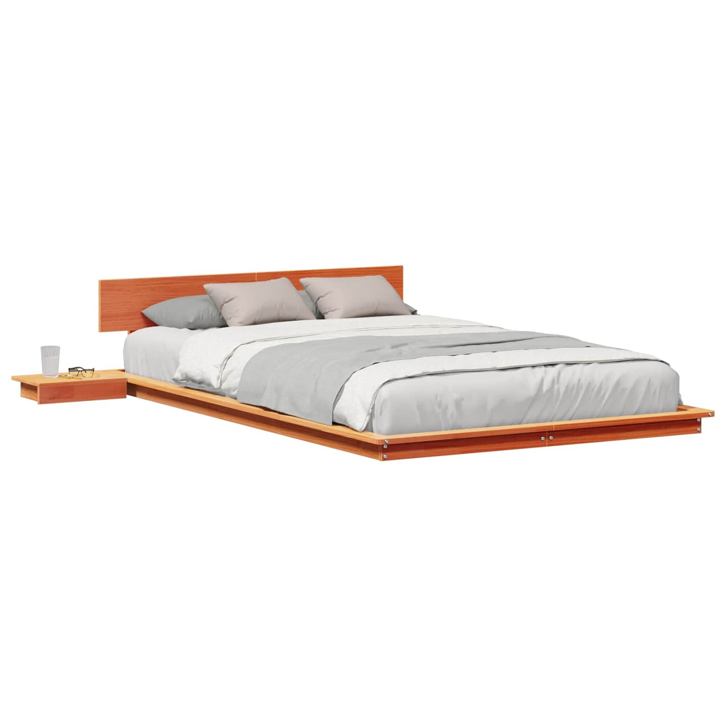 Struttura del letto Marrone 140 x 190 cm legno | homemem39