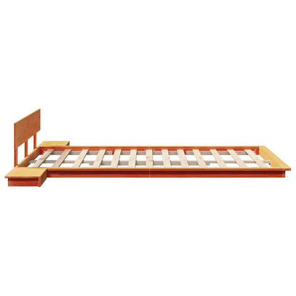 Struttura del letto Marrone 140 x 190 cm legno