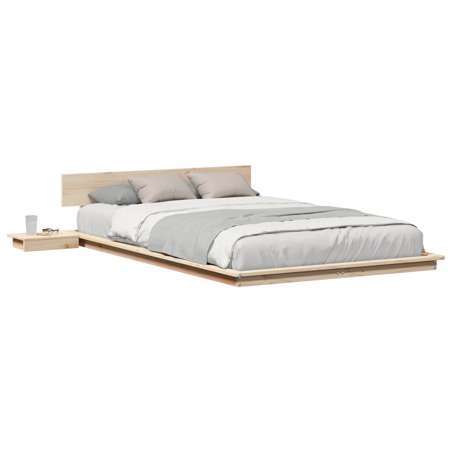 Struttura del letto Marrone 135 x 190 cm legno | homemem39
