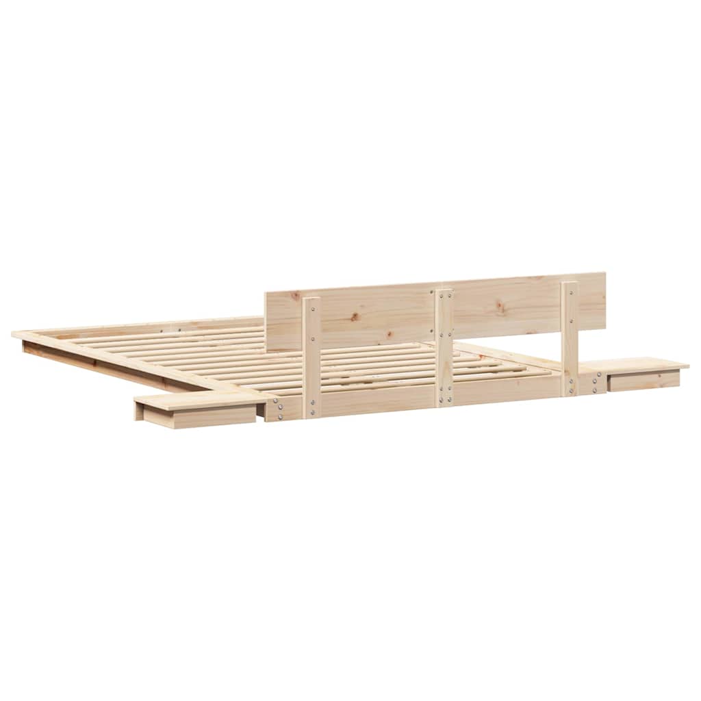 Struttura del letto Marrone 135 x 190 cm legno | homemem39